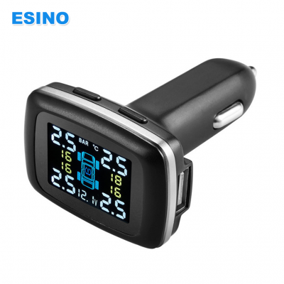 Cigarette Lighter Power Wireless Tire Pressure Monitoring System TPMS with Detachable Internal Sensor